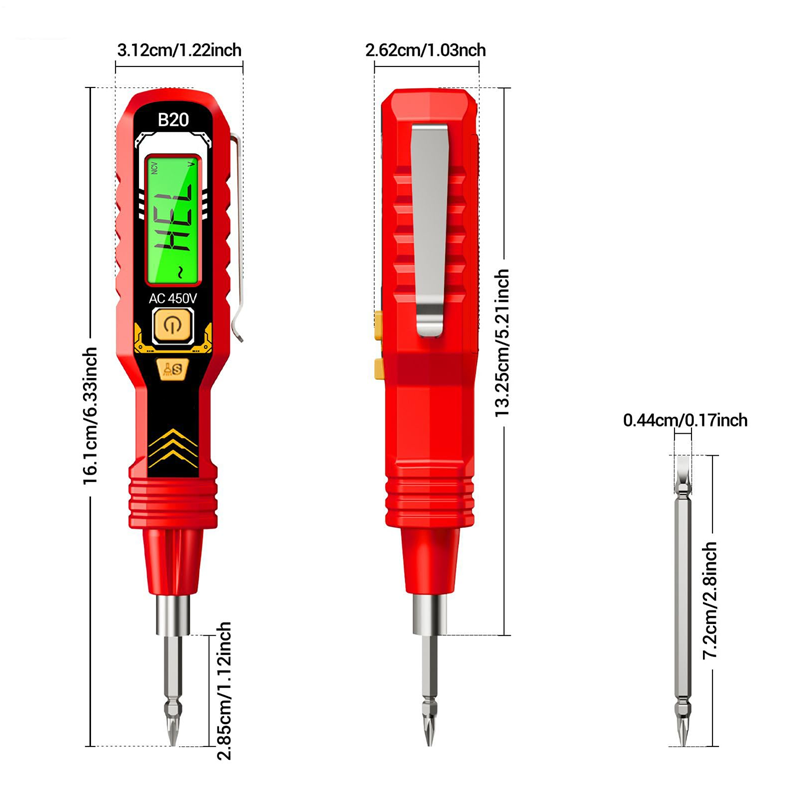 🔥Wielofunkcyjny śrubokręt, bezdotykowy woltomierz LCD kijelzővel🛠️