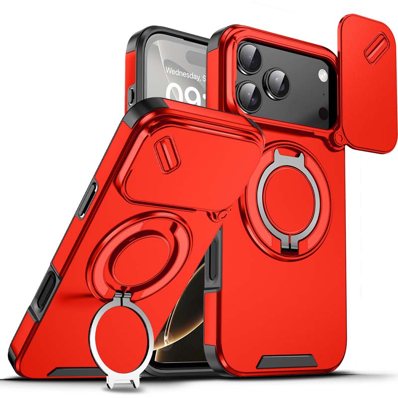 Magnetyczne etui na telefon z podstawką pierścieniową do iPhone'a