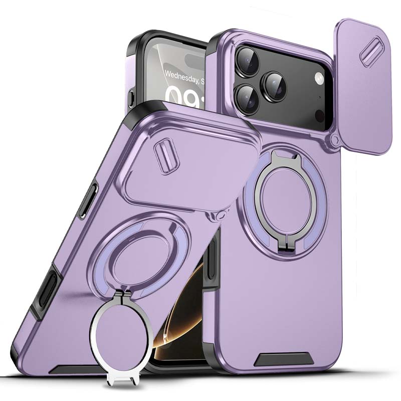 Magnetyczne etui na telefon z podstawką pierścieniową do iPhone'a