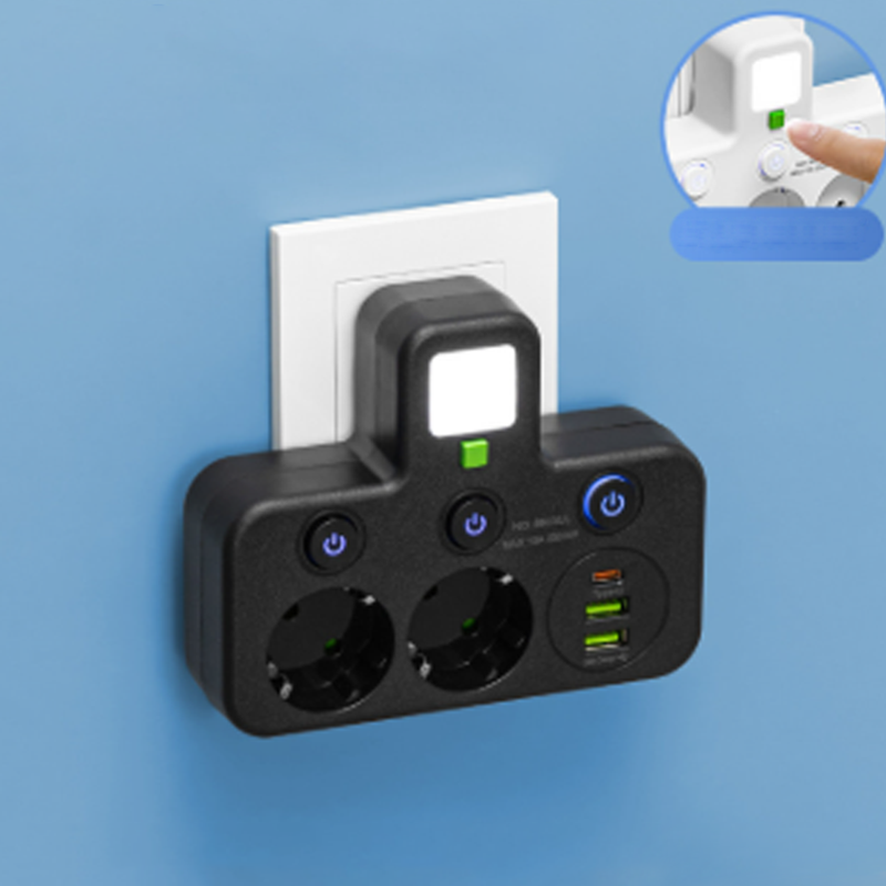 Inteligentna listwa zasilająca z portami USB(Wtyczka Unii Europejskiej)