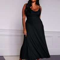 💃Lulah Drape Maxi Dress z wbudowanym biustonoszem