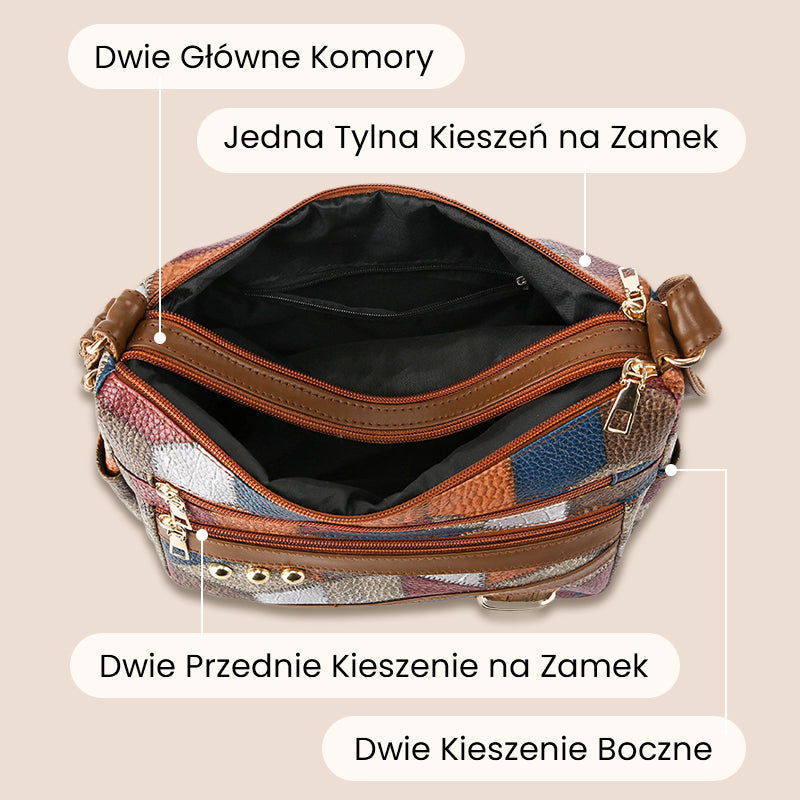 🔥Wyprzedaż: 40% zniżki👜Torba z Vintage Geometrycznym Wzorem - Z Regulowanym Paskiem