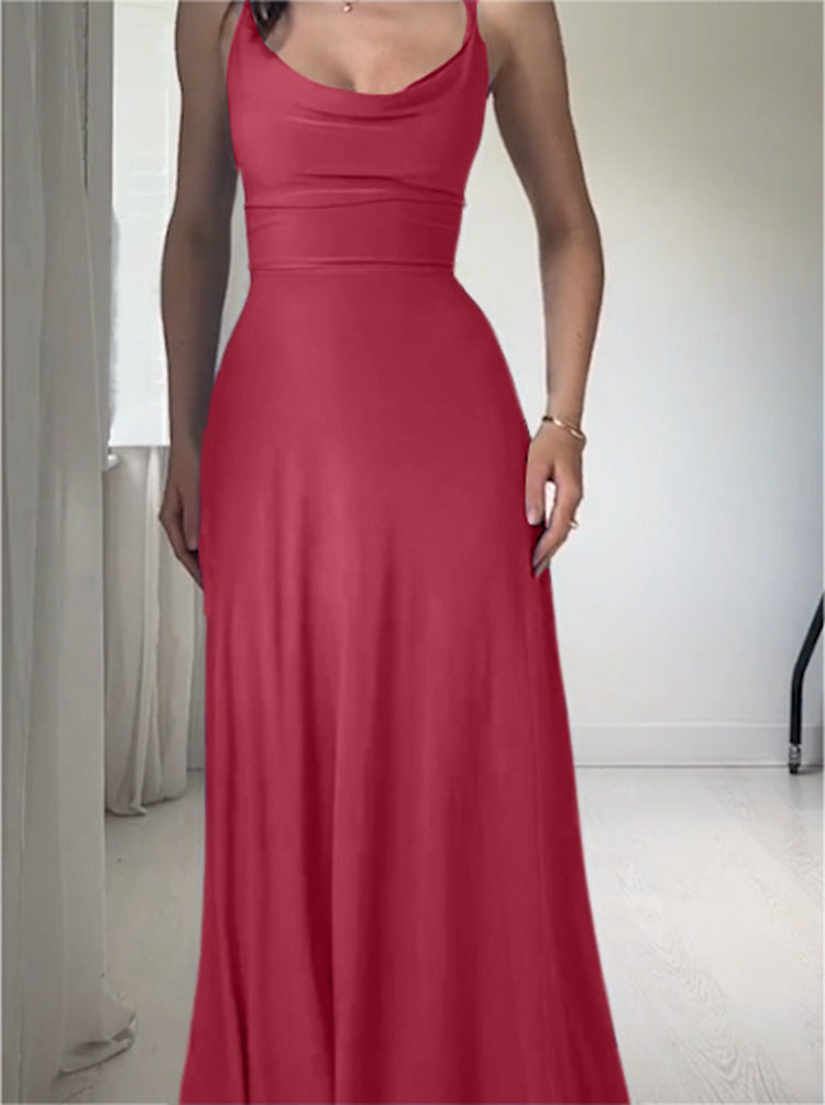 💃Lulah Drape Maxi Dress z wbudowanym biustonoszem