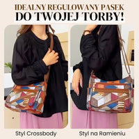 🔥Wyprzedaż: 40% zniżki👜Torba z Vintage Geometrycznym Wzorem - Z Regulowanym Paskiem