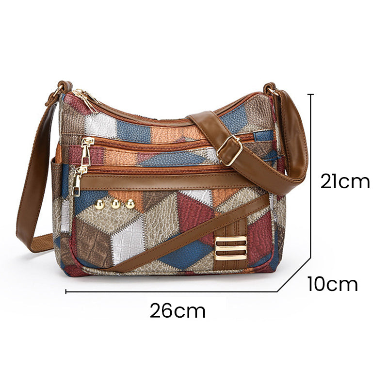 🔥Wyprzedaż: 40% zniżki👜Torba z Vintage Geometrycznym Wzorem - Z Regulowanym Paskiem