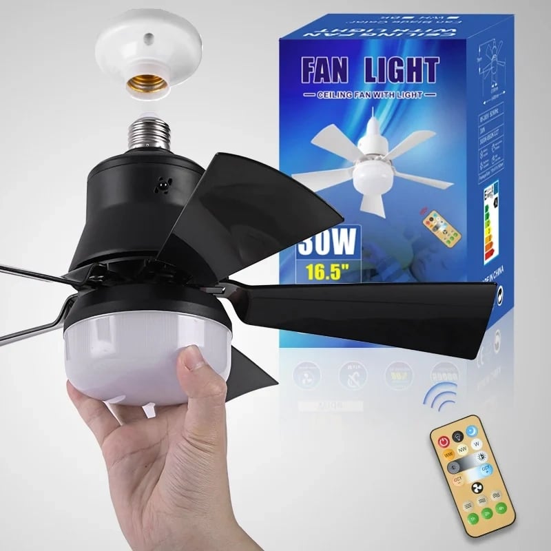 🔥Nowe produkty☀️Przenośny wentylator oświetleniowy 2 w 1 z pilotem zdalnego sterowania