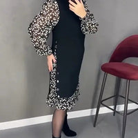 【M-3XL】Nowa modna zimowa sukienka w kwiaty, wygodna i ciepła