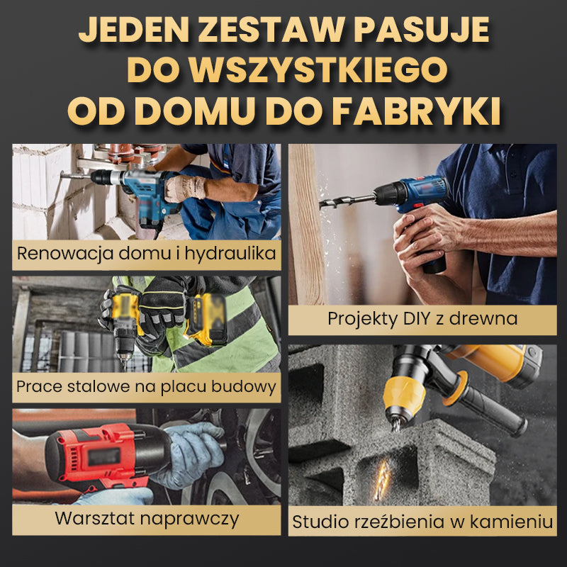 🔥2025 Gorąca wyprzedaż🔥Zestaw wierteł o wysokiej wytrzymałości z 4-rowkowymi ząbkowanymi wiertłami ekscentrycznymi