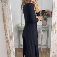🎁Elegancki 2-częściowy garnitur z długim topem i dopasowanymi spodniami✨