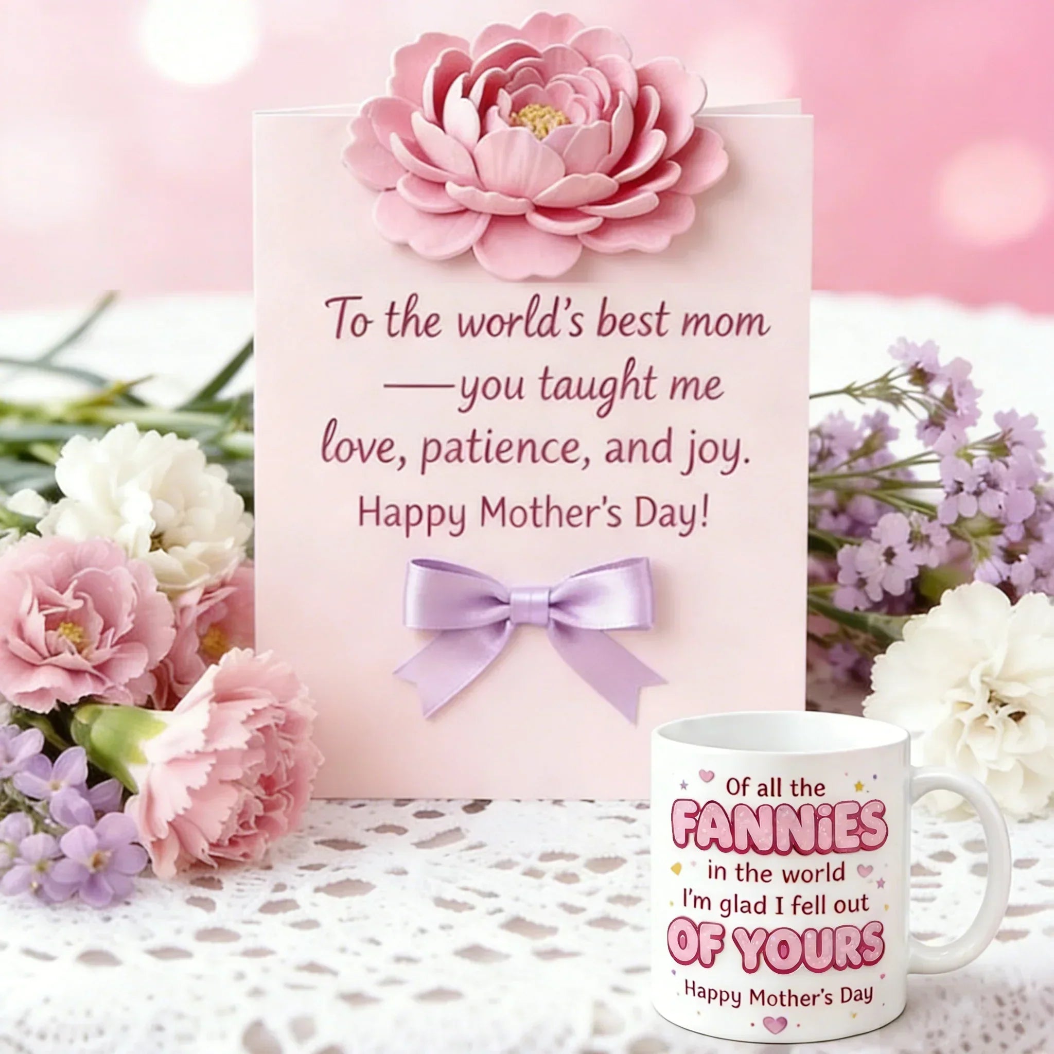 🌸🎁 Kubek na Dzień Matki – „Spośród wszystkich kobiet na świecie cieszę się, że wypadłem z Twojego brzucha”.