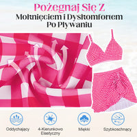 🔥👙Damski komplet bikini z wysokim stanem i dekoltem w szpic