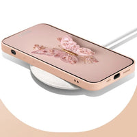 Płaska szklana obudowa z wzorem motyla 3D kompatybilna z iPhone'em 🦋