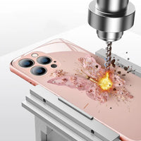 Płaska szklana obudowa z wzorem motyla 3D kompatybilna z iPhone'em 🦋