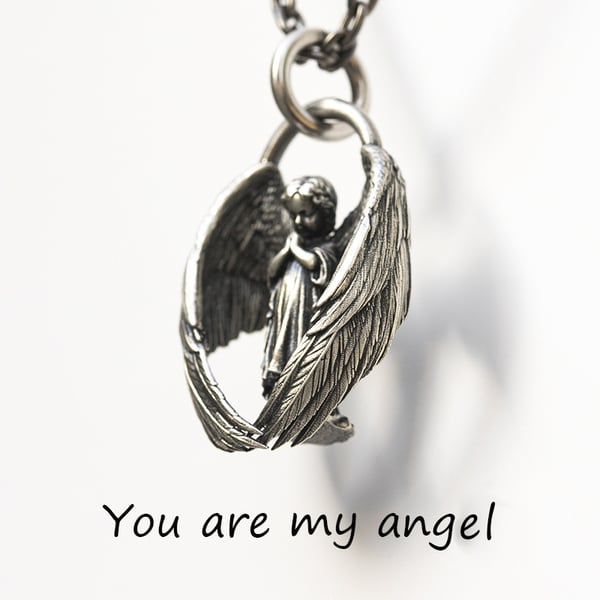 【🎅Świąteczna oferta przedsprzedaży】👼Modlitewny naszyjnik anioła - Jesteś moim aniołem