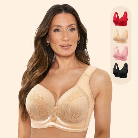 👙🎀【1+1 Bezpłatnie】🔥 Zapinany z przodu, oddychający, przyjazny dla skóry biustonosz z bawełny
