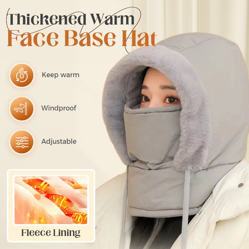 Czapka termiczna unisex z grubszym materiałem, polarową podszewką i dołączoną osłoną na twarz❄️