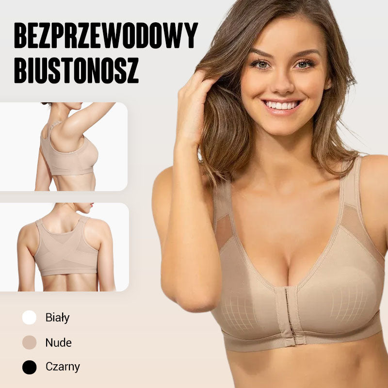 💗 Stanik bez fiszbin z przednim zapięciem – Kształtuje idealny biust 👙✨