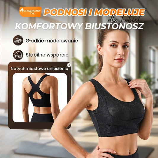 Biustonosz podnoszący i modelujący zapewniający komfort
