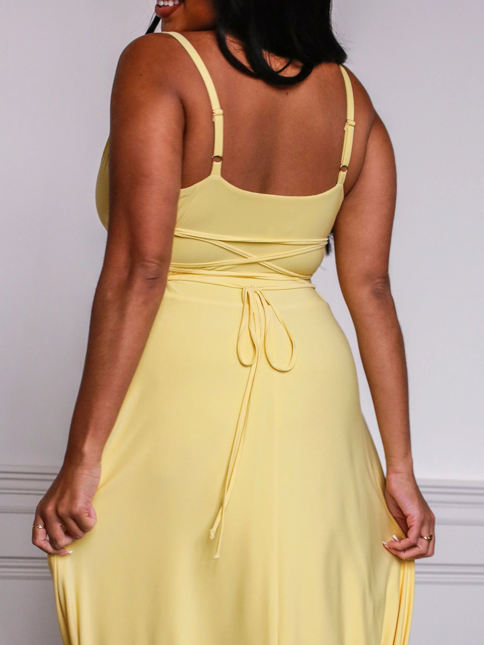 💃Lulah Drape Maxi Dress z wbudowanym biustonoszem