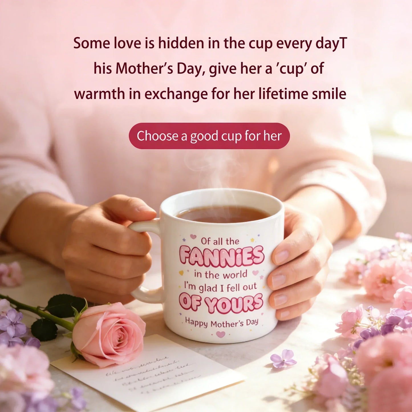 🌸🎁 Kubek na Dzień Matki – „Spośród wszystkich kobiet na świecie cieszę się, że wypadłem z Twojego brzucha”.