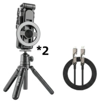 Wielofunkcyjny kijek do selfie 4 w 1 z obrotem o 360° i magnesem