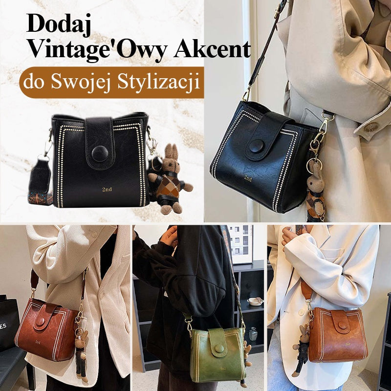 Torba Vintage z Regulowanym, Szerszym Paskiem na Ramię