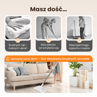 Jednorazowy mop do kurzu z 4 ściereczkami wielokrotnego użytku