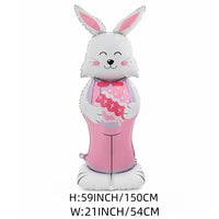 【✨ 1 + 1 gratis - 2 szt.】3 gigantyczne, stojące 3D balony w kształcie królików – radość z samodzielnie stojących dekoracji na każdą imprezę