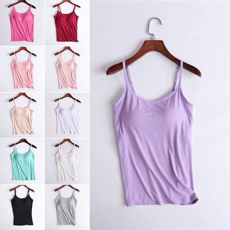 【S-6XL】👙Seksowny podkoszulek z wbudowanym biustonoszem
