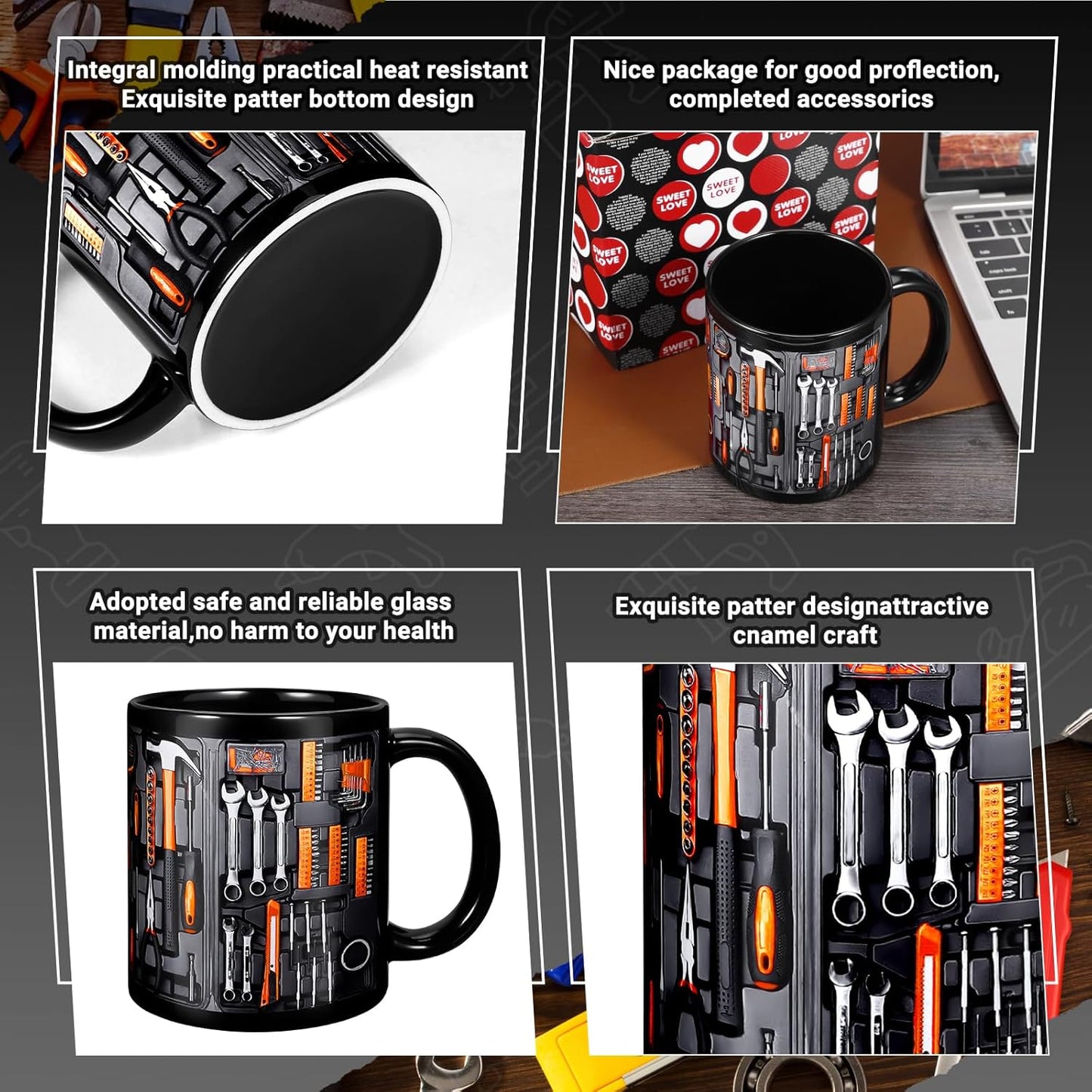 🔨Zestaw narzędzi mechanicznych 3D Kubek do kawy☕