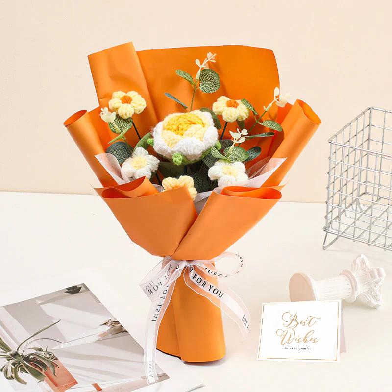 🔥【Specjalna oferta na Dzień Matki!】🔥 Ręcznie robiony, delikatny bukiet kwiatów na szydełku