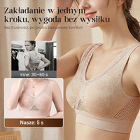 💞Biustonosz bezszwowy z koronką, zapewniający wysokie wsparcie i oddychalność