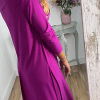 🎁Elegancki 2-częściowy garnitur z długim topem i dopasowanymi spodniami✨