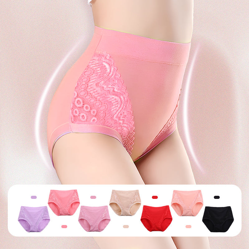 🔥Kup 2 i otrzymaj 1 gratis🔥 Bawełniane majtki Plus Size z wysokim stanem