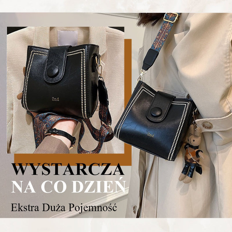 Torba Vintage z Regulowanym, Szerszym Paskiem na Ramię
