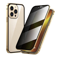 🔥 Magnetyczne etui na iPhone'a z prywatnym szkłem i metalową ramką📱