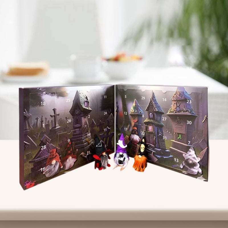💝Pomysł na prezent Gorąca wyprzedaż🎅Kalendarz adwentowy z krasnalami na Boże Narodzenie/Halloween 2025🎃