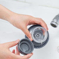 Prasa do mydła kuchennego z dozownikiem i szczotką do dłoni