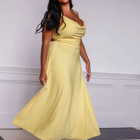 💃Lulah Drape Maxi Dress z wbudowanym biustonoszem
