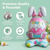 【✨ 1 + 1 gratis - 2 szt.】3 gigantyczne, stojące 3D balony w kształcie królików – radość z samodzielnie stojących dekoracji na każdą imprezę