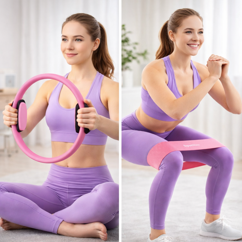 🏆Pierścień treningowy do ćwiczeń oporowych Pilates – wielofunkcyjny pierścień treningowy