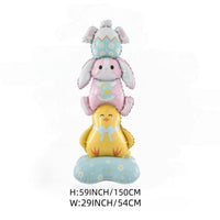 【✨ 1 + 1 gratis - 2 szt.】3 gigantyczne, stojące 3D balony w kształcie królików – radość z samodzielnie stojących dekoracji na każdą imprezę