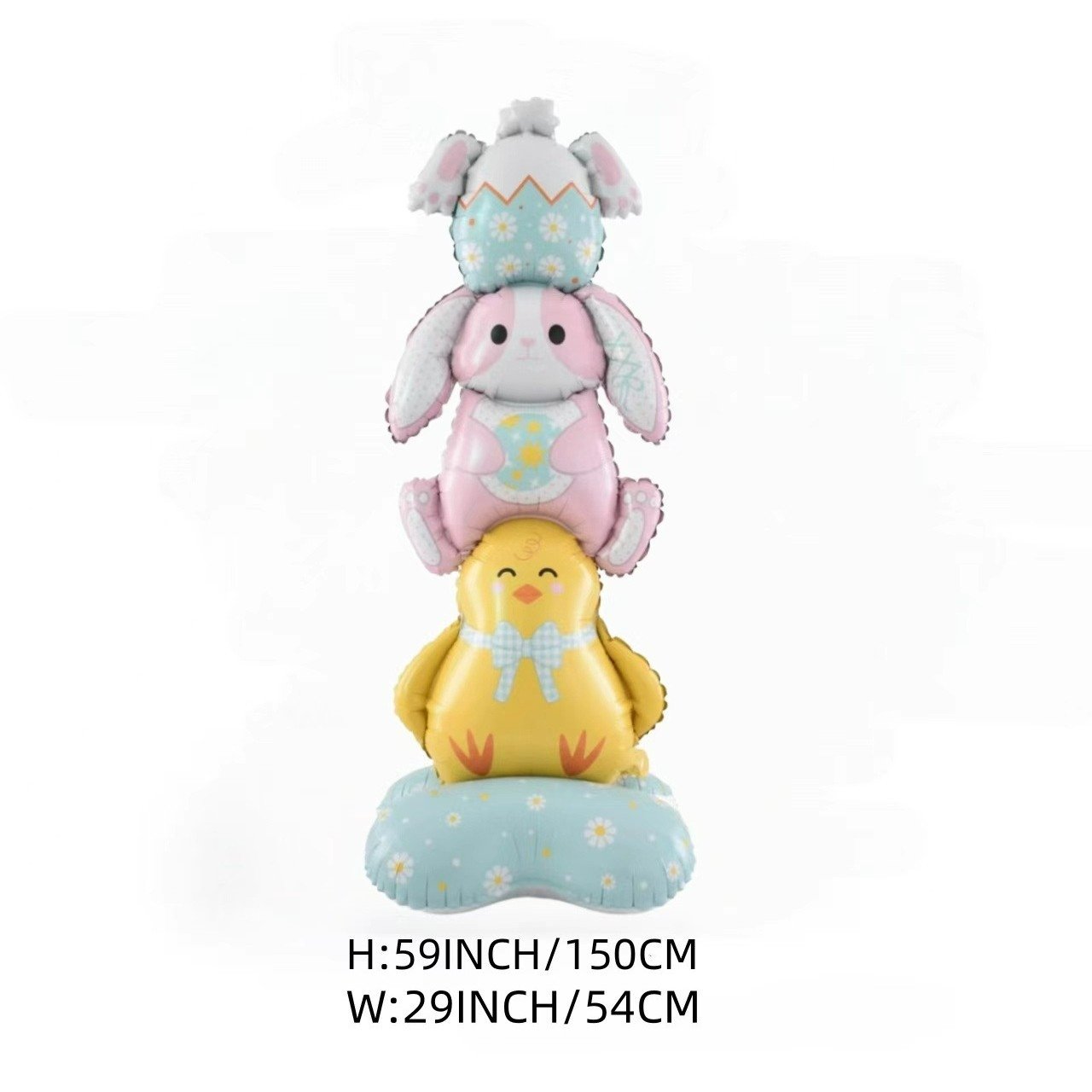 【✨ 1 + 1 gratis - 2 szt.】3 gigantyczne, stojące 3D balony w kształcie królików – radość z samodzielnie stojących dekoracji na każdą imprezę