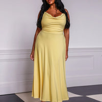 💃Lulah Drape Maxi Dress z wbudowanym biustonoszem