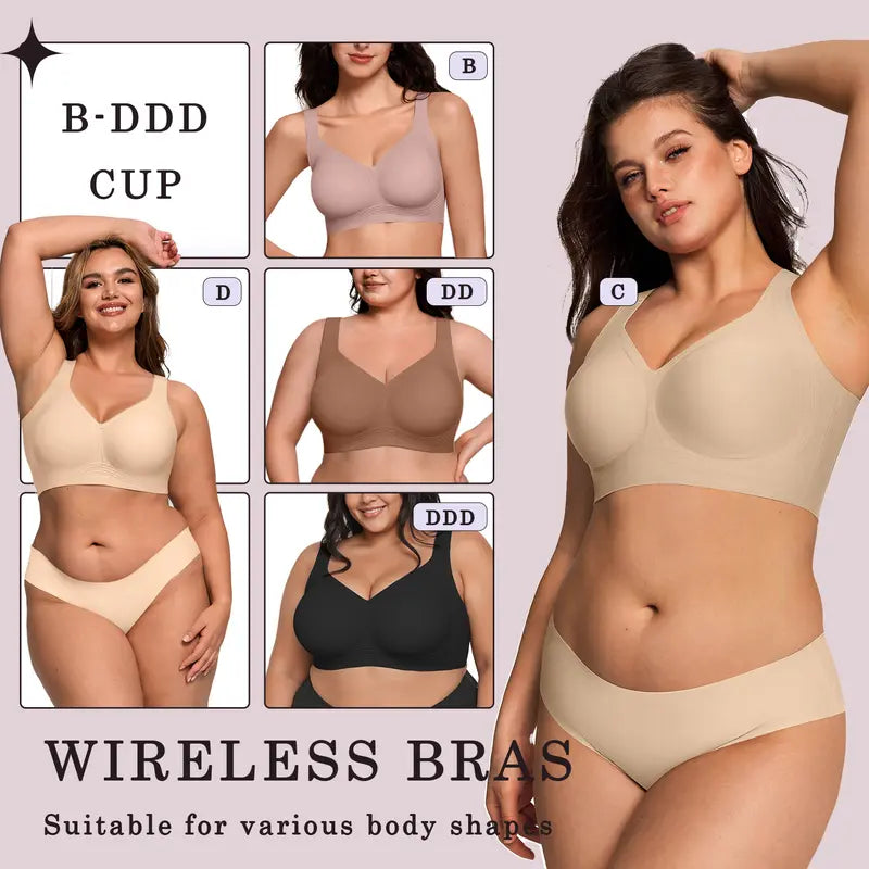 👙Bezszwowy biustonosz bez fiszbin dla kobiet – ultra miękkie wsparcie