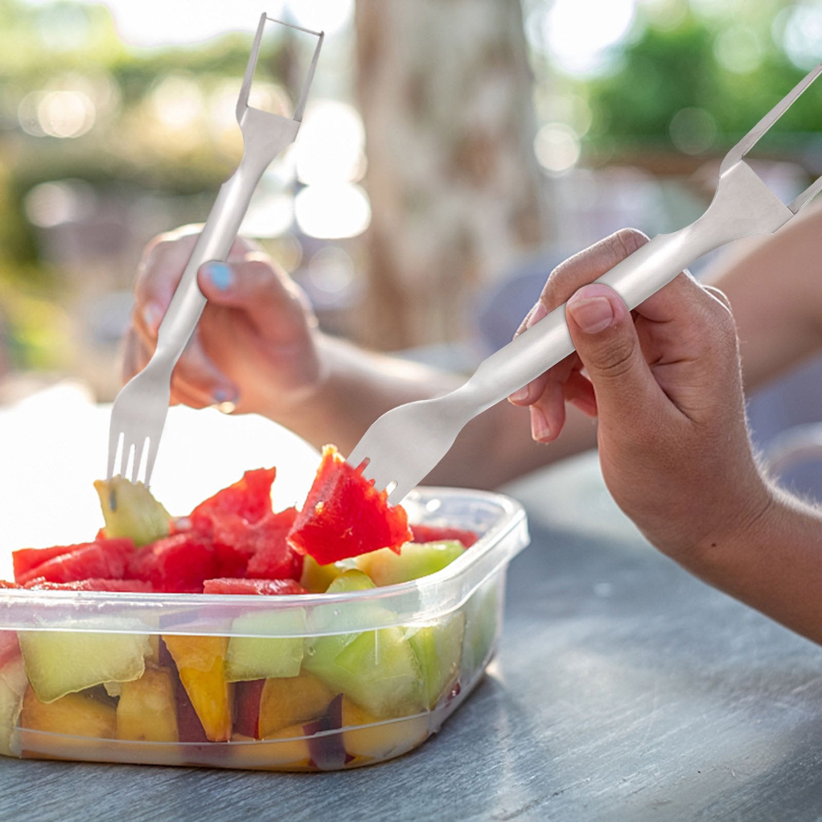 🥝Krajalnica do owoców ze stali nierdzewnej 2 w 1🍉