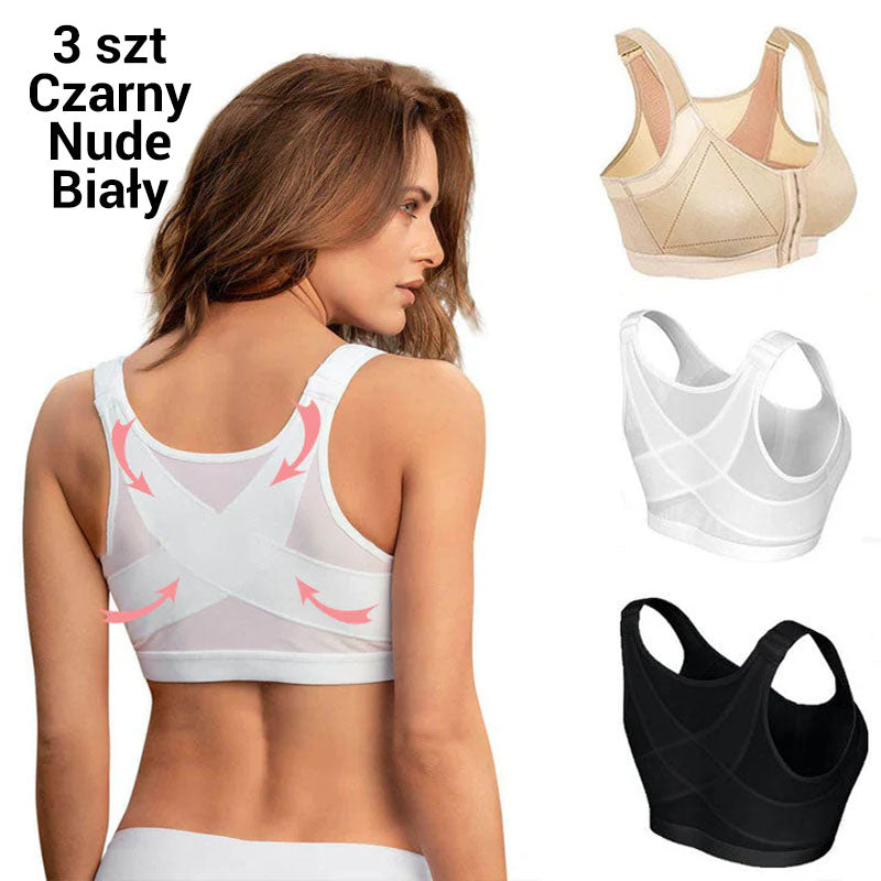 💗 Stanik bez fiszbin z przednim zapięciem – Kształtuje idealny biust 👙✨