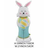 【✨ 1 + 1 gratis - 2 szt.】3 gigantyczne, stojące 3D balony w kształcie królików – radość z samodzielnie stojących dekoracji na każdą imprezę