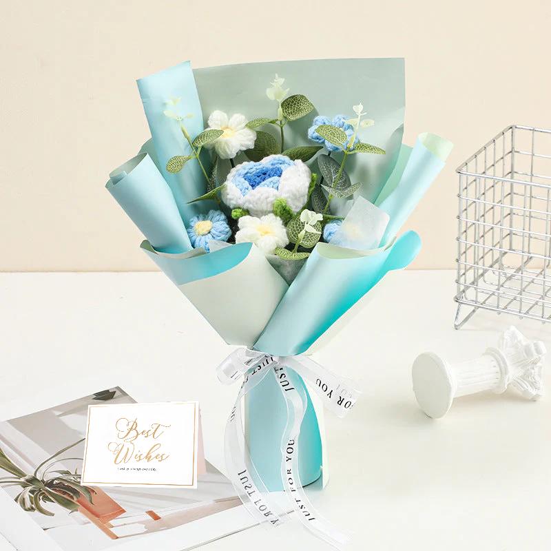 🔥【Specjalna oferta na Dzień Matki!】🔥 Ręcznie robiony, delikatny bukiet kwiatów na szydełku