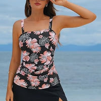👙Kobiece dwuczęściowe stroje kąpielowe typu tankini z efektem wyszczuplającym brzuch